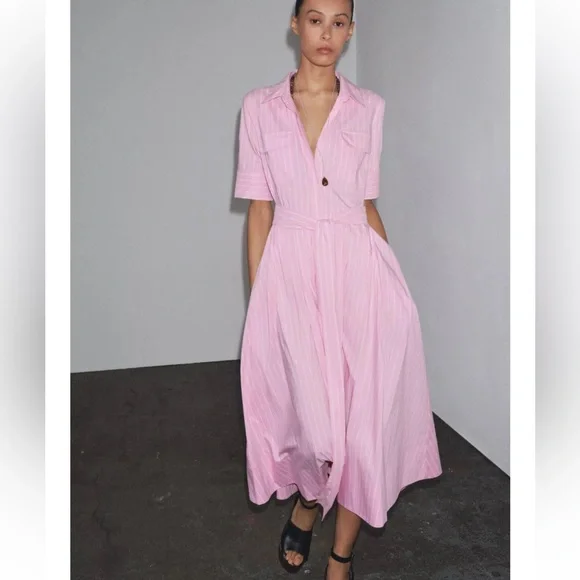 Zara ZW Collection Poplin Shirt Dress - Picture 11 of 16